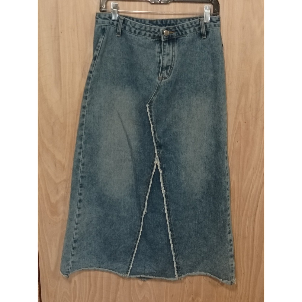 Denim Y2K Vintage Maxi Skirt Women's Size Large - Picture 2 of 7